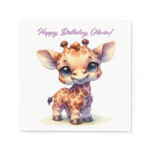 Girafa-bebê bonitinha de água