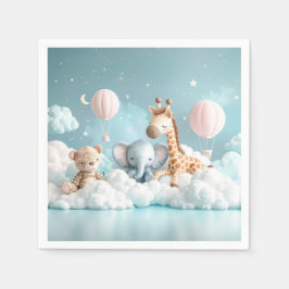 Guardanapo De Papel Girafa bebê com todos os seus amigos