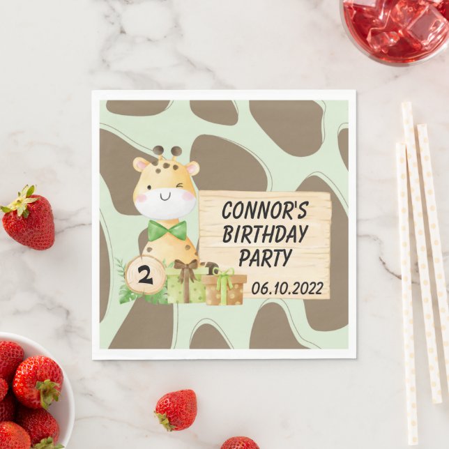 Guardanapo De Papel Girafa Bonita Para Bebês (Insitu)