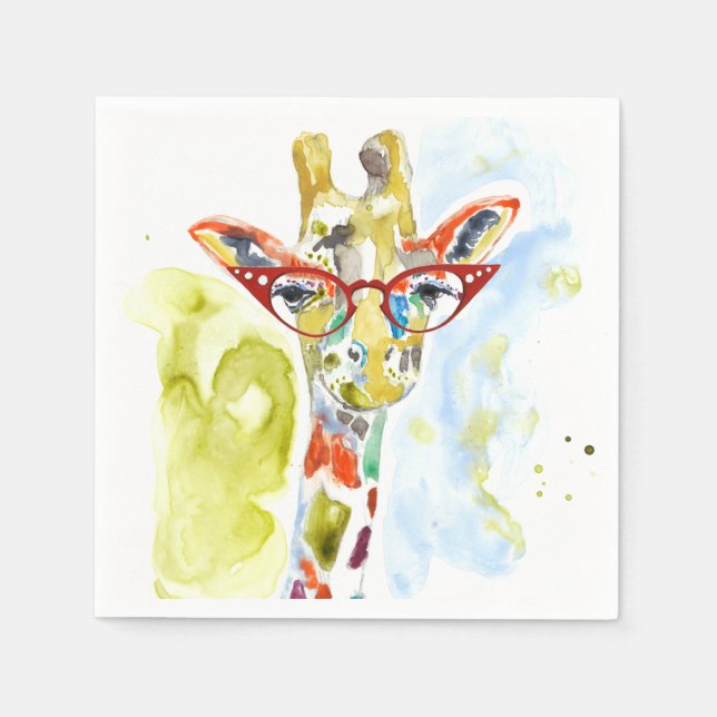 Guardanapo De Papel Girafa de Calças Inteligentes (Frente)