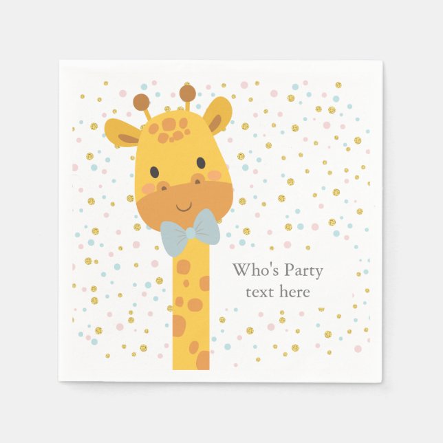 Guardanapo De Papel Girafa, ilustração animal (Frente)