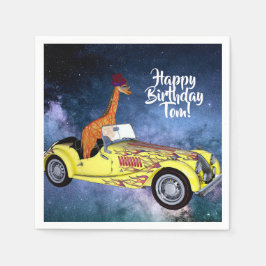 Guardanapo De Papel Girafa no Espaço Papel Coquetel Napkins