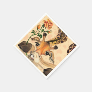 Guardanapo De Papel Girafa Romântica - Cavalheiro - Engraçado