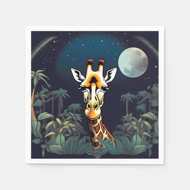 Guardanapo De Papel Girafa sorridente | (Frente)