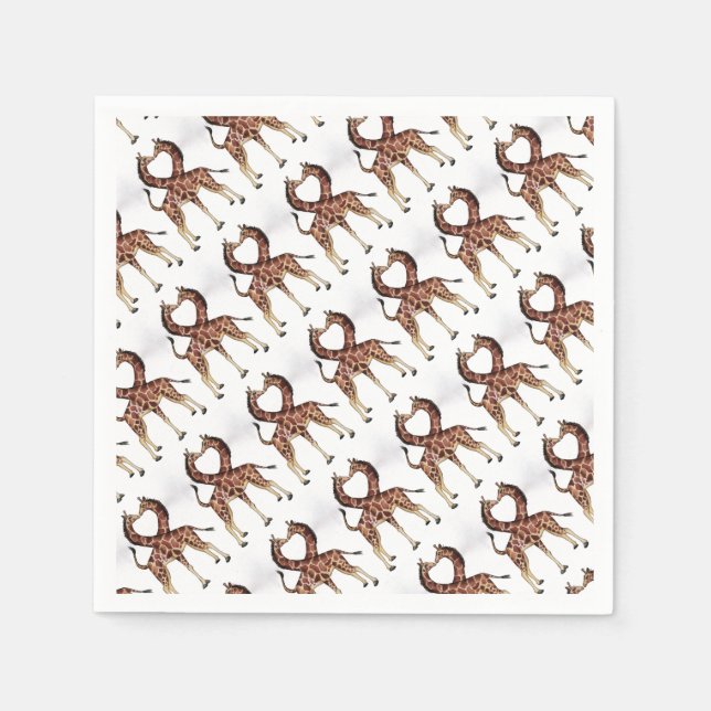 Guardanapo De Papel Giraffe Africa Personaliza Destino (Frente)