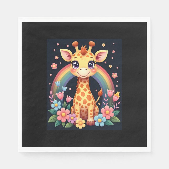 Guardanapo De Papel Giraffe Amante T-Shirt (Frente)