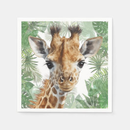 Guardanapo De Papel Giraffe Jungle Background