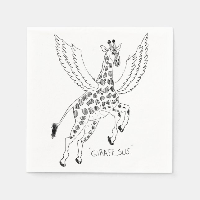 Guardanapo De Papel Giraffe + pegasus = Giraffsus (Frente)