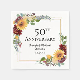 Guardanapo De Papel Girassóis de 50º Aniversário