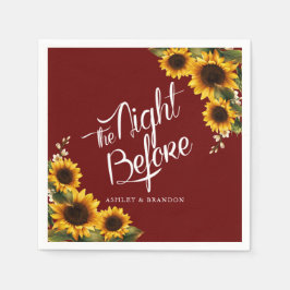 Guardanapo De Papel Girassóis Elegantes Toalhas de Cama na Véspera