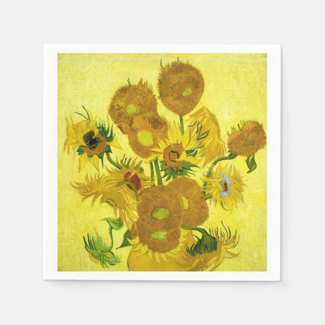 Guardanapo De Papel Girassóis Vincent van Gogh     (Frente)