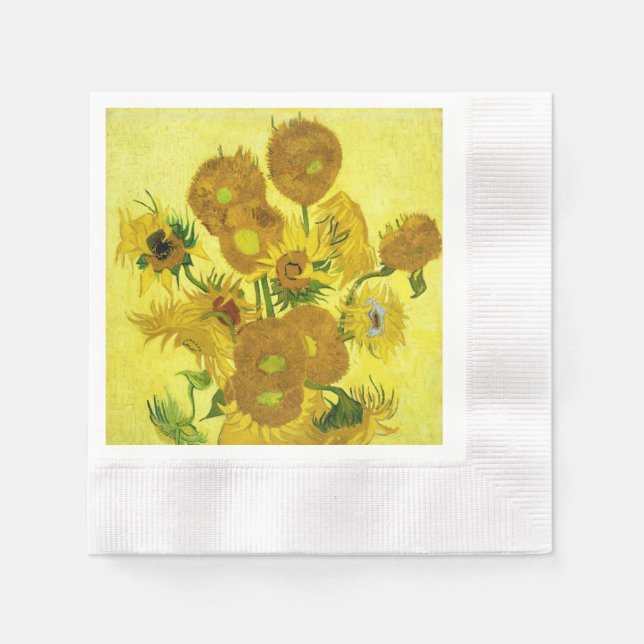 Guardanapo De Papel Girassóis Vincent van Gogh (Frente)