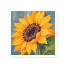 Girassol Amarelo Floral Aquarela Brilhante