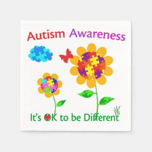 Guardanapo De Papel Girassol da consciência do autismo