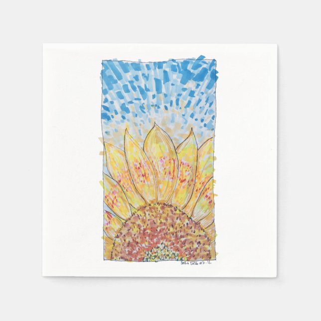Guardanapo De Papel Girassol Radiant Bloom (Frente)