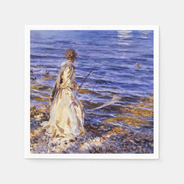 Guardanapo De Papel Girl Fisheries (por John Singer Sargent) (Frente)