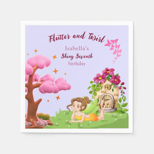 Guardanapo De Papel Girls Cute Yellow Fairy Fairytale home (Frente)