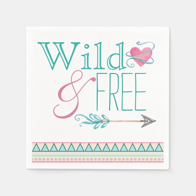 Guardanapo De Papel Girls Tribal Chá de fraldas (Frente)