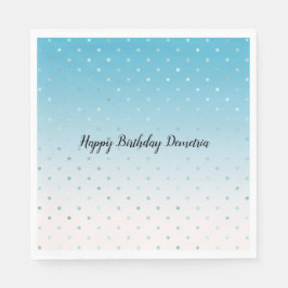 Guardanapo De Papel Girly Aqua Glam Dots            