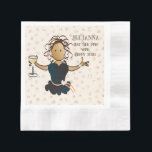 Guardanapo De Papel Girly Funny Happy Birthday Cartoon Glitter Sparkle<br><div class="desc">Este guardanapo divertido e fabuloso é perfeito para aquela grande festa. Personalize seu nome e sua mensagem para torná-lo especial</div>