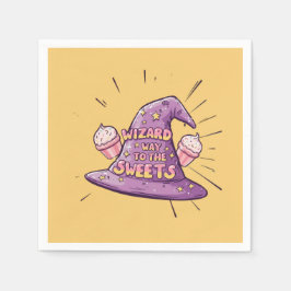 Guardanapo De Papel Girly Halloween - Wizard Way to the Sweets