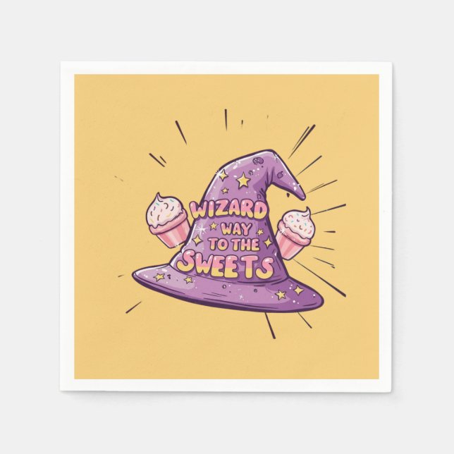 Guardanapo De Papel Girly Halloween - Wizard Way to the Sweets (Frente)