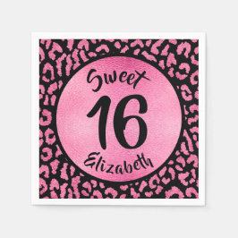 Guardanapo De Papel Girly Leopard Festa de aniversário