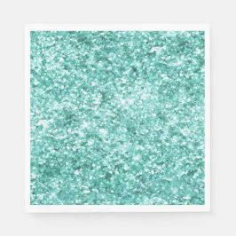 Guardanapo De Papel Girly Mint Glitter Confetti