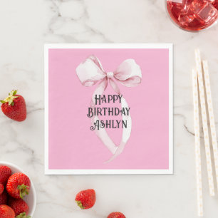 Guardanapo De Papel Girly Pink Arco Birthday
