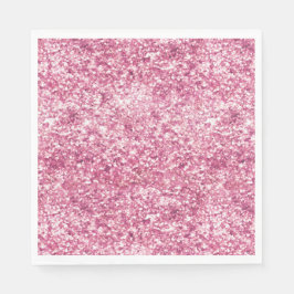 Guardanapo De Papel Girly Pink Glitter Confetti