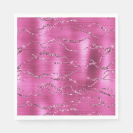Guardanapo De Papel Girly Pink Glitz Glitter