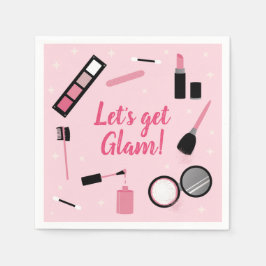 Guardanapo De Papel Girly Pink Makeup Glamor Birthday