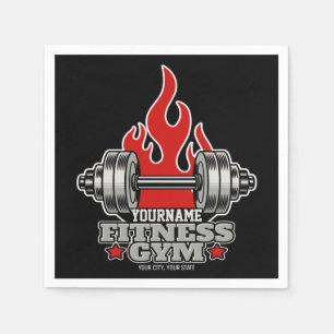 Guardanapo De Papel Giro de Malhação de Dumbbell, Levantando Peso Pers