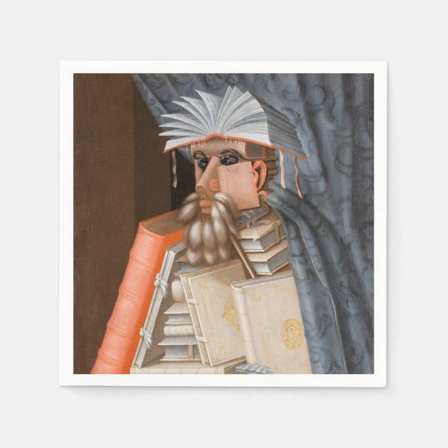 Guardanapo De Papel Giuseppe Arcimboldo - O Bibliotecário (Frente)