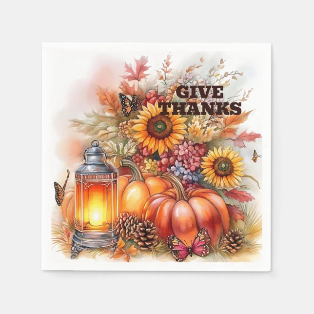 Guardanapo De Papel Give Thanks – Lantern Glow  (Frente)