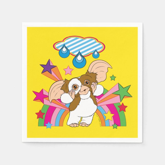 Guardanapo De Papel Gizmo | Sonho de gotas de chuva (Frente)