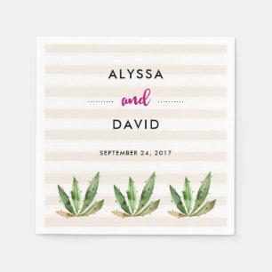 Guardanapo De Papel Glam Cactus   Desert Stripes Wedds
