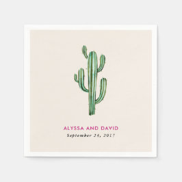 Guardanapo De Papel Glam Cactus Wedding