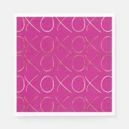 Guardanapo De Papel Glam Dourado Rosa Chic XOXO