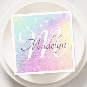 Guardanapo De Papel Glam Iridescente, Colorida Personalizada com Lâmp