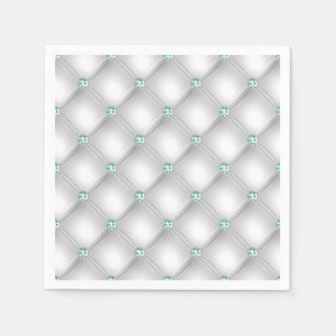 Guardanapo De Papel Glama de Bling Verde de Casa Branca de Satin Metá