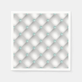 Guardanapo De Papel Glama de Bling Verde de Casa Branca de Satin Metál