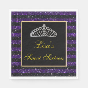 Guardanapo De Papel Glitter 16 Glitter 16 Púrpura Glíster Glíster 1