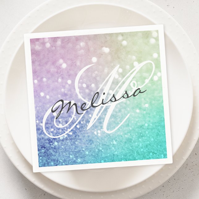 Guardanapo De Papel Glitter Bokeh Glamorous Elegante (Criador carregado)