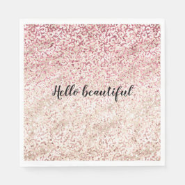 Guardanapo De Papel Glitter Brilhante Rosa Brilhante Dourado Ombro de 