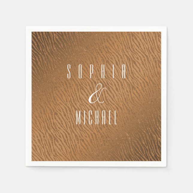 Guardanapo De Papel Glitter Castanho-Castanho para Impressão Personali (Frente)