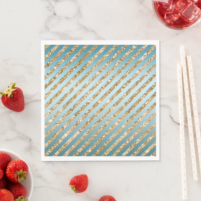 Guardanapo De Papel Glitter Dourado de Aqua (Insitu)