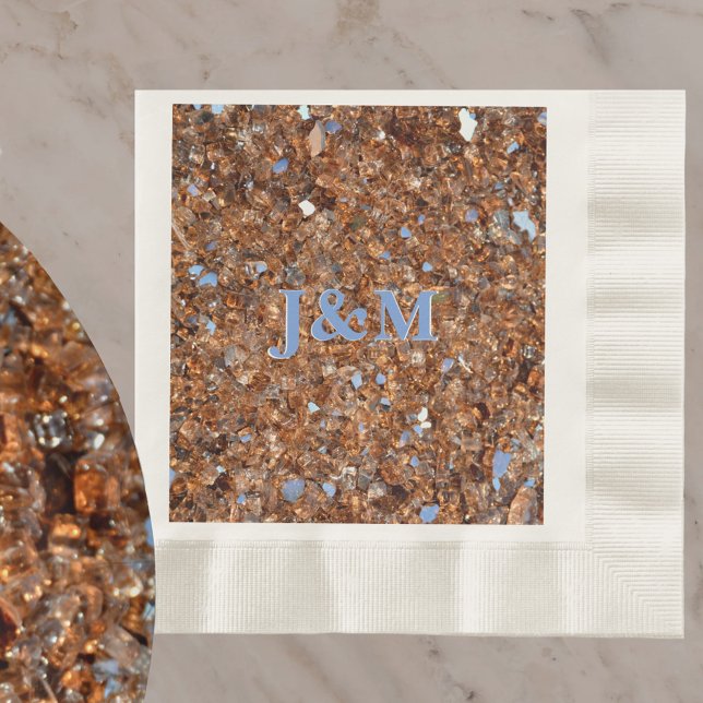 Guardanapo De Papel Glitter Elegante de Bronze de ouro (Criador carregado)