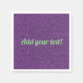 Guardanapo De Papel Glitter espumante roxo personalizado