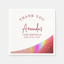 Glitter Glitter Rosa Dourado Arco-Íris Doce 16 Ani